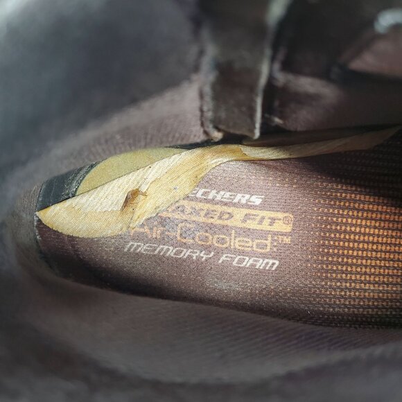 Skechers Shoes Mens Size 9 Brown Leather Resment Korver Ankle Boots *Read* - Picture 9 of 11